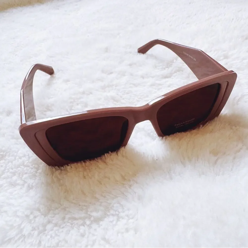 Lily Mauve Rectangular Sunglasses